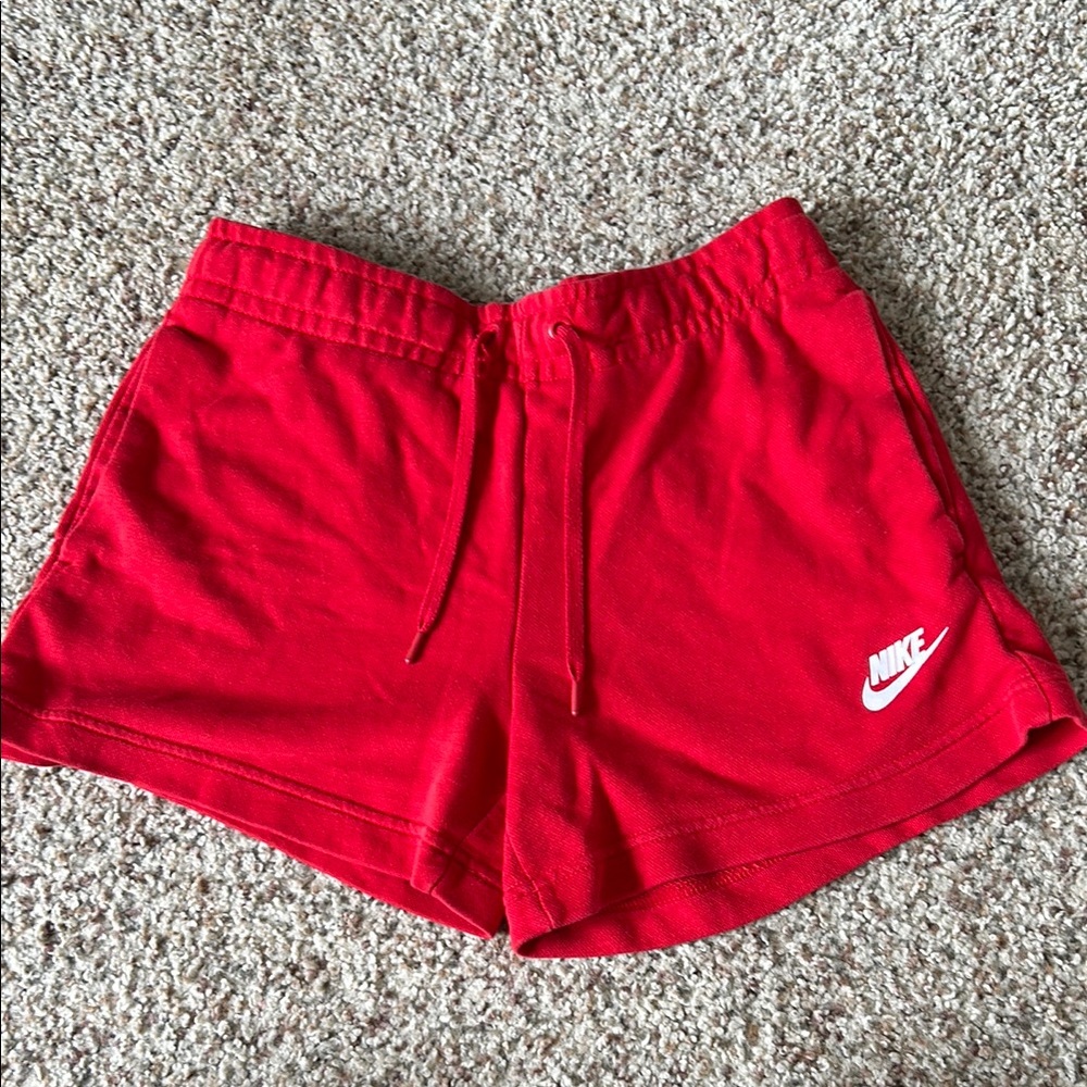 Women’s red nike shorts